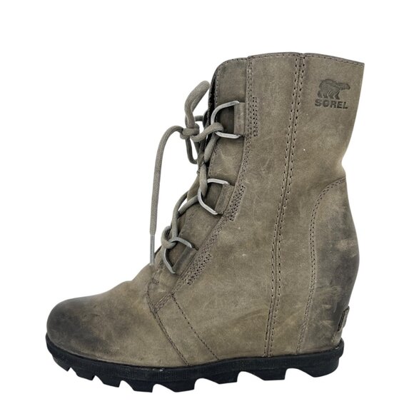 Sorel Joan Of Arctic Wedge II Boots Quarry Slate Gray Size 7 - Picture 1 of 16